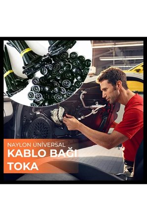 Plastik Kablo Bağı Klipsi 30 Adet Set Vidalı Yerine Geçen Universal Oto Klips Bağlantı Elemanı 9 cm
