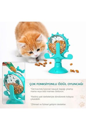 Kediler İçin Akıllı Mama Dağıtıcı Oyuncak – Yavaş Besleme ve Zihinsel Aktivite