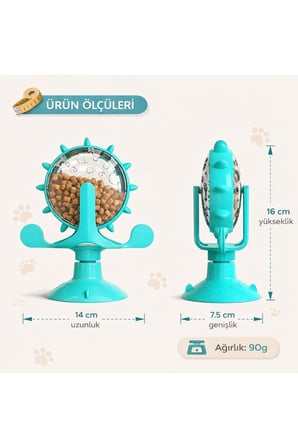 Kediler İçin Akıllı Mama Dağıtıcı Oyuncak – Yavaş Besleme ve Zihinsel Aktivite