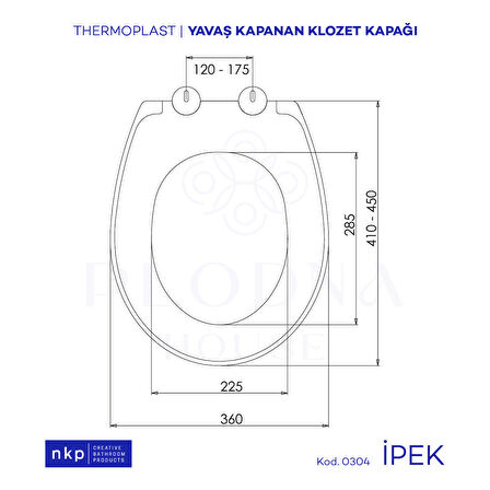 Plodna House İpek Oval C Yavaş Kapanan Klozet Kapağı