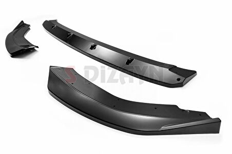 S-Dizayn VW Golf 8 ABS Plastik Ön Tampon Alt Lip 3 Prç. 2020-2024 A+Kalite