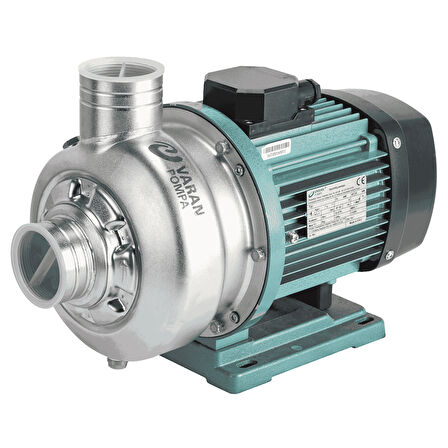 Varan DWB 250/100T Tek Kademe Paslanmaz Santrifüj Pompa 1.5 HP / 1.1 kW, Trifaze 380 V (AISI 304 )
