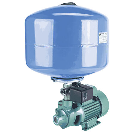 Varan QB-60 HID/24 LT Tanklı Preferikal Pompalı Hidrofor 0.5 HP / 0.37 kW, Trifaze 380 V, 20-30 Mss