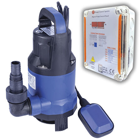 Varan QDP 750AW KORUMA PANOLU Plastik Pis Su Drenaj Dalgıç Pompa 1 HP/ 0.75 kW, Monofaze 220 V, 9 Mss