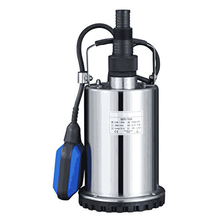Varan QDS 750A Paslanmaz KORUMA PANOLU Temiz Su Dalgıç Pompa 1 HP/ 0.75 kW, Monofaze 220 V, 9 Mss