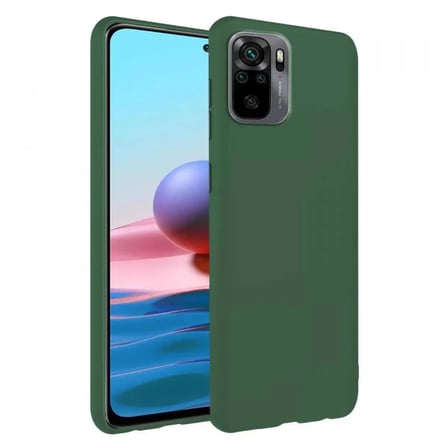 Xiaomi Redmi Note 10 İnce Mat Silikon Kılıf Haki