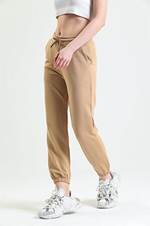 Camel Lastikli Jogger Eşofman Altı