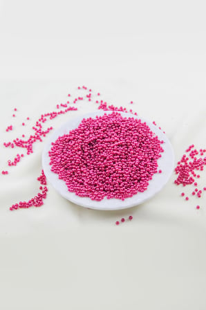 Fuşya 3 mm Plastik İnci Boncuk Takı Aksesuar Malzemesi (25 Gr)