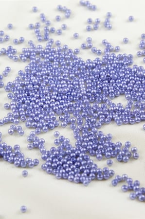 Gök Mavisi 3 mm Plastik İnci Boncuk Takı Aksesuar Malzemesi (25 Gr)