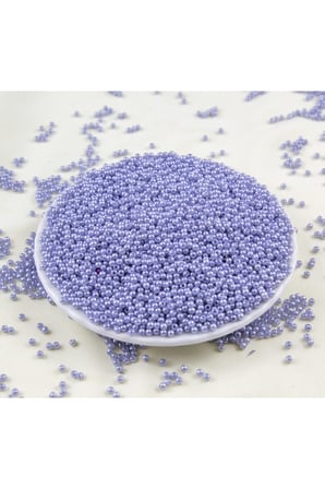 Gök Mavisi 3 mm Plastik İnci Boncuk Takı Aksesuar Malzemesi (25 Gr)