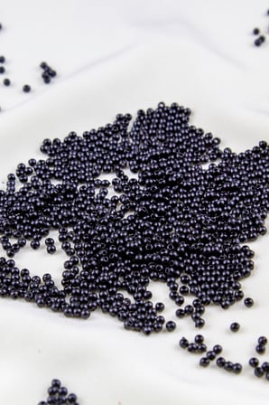 Siyah 3 mm Plastik İnci Boncuk Takı Aksesuar Malzemesi (25 Gr)