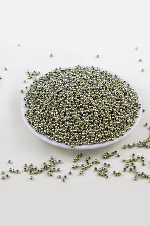 2 Renk Karışık Kaplama Yeşil 3 mm Plastik İnci Boncuk Takı Aksesuar Malzemesi (25 Gr)