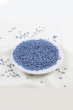 Mavi Tonunda 3 mm Plastik İnci Boncuk Takı Aksesuar Malzemesi (20 Gr)