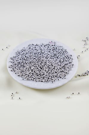 Gümüş 3 mm Plastik İnci Boncuk Takı Aksesuar Malzemesi (25 Gr)