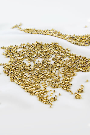 Mat Gold 3 mm Plastik İnci Boncuk Takı Aksesuar Malzemesi (20 Gr)