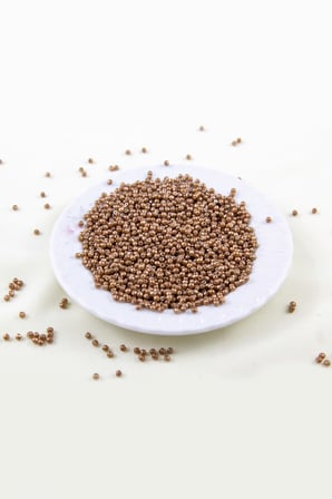 Kestane Rengi 3 mm Plastik İnci Boncuk Takı Aksesuar Malzemesi (18 Gr)