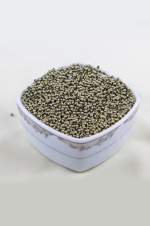 Yeşil Gri 3 mm Plastik İnci Boncuk Takı Aksesuar Malzemesi (20 Gr)