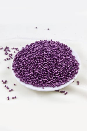 Mor 3 mm Plastik İnci Boncuk Takı Aksesuar Malzemesi (25 Gr)