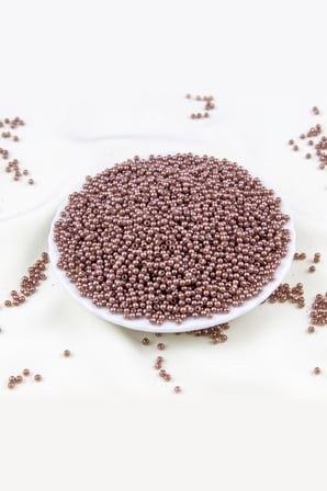 Karamel 3 mm Plastik İnci Boncuk Takı Aksesuar Malzemesi (25 Gr)