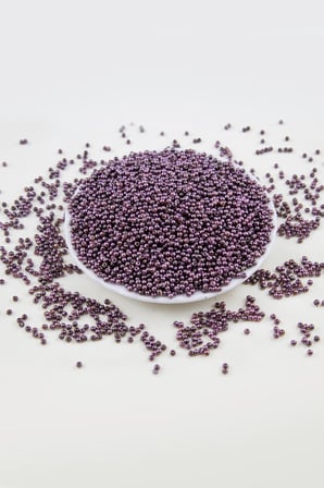 Mor Kahve 3 mm Plastik İnci Boncuk Takı Aksesuar Malzemesi (25 Gr)