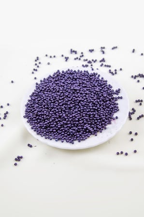 Patlıcan Mor 3 mm Plastik İnci Boncuk Takı Aksesuar Malzemesi (25 Gr)