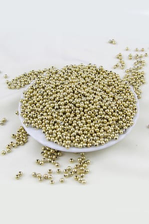 Light Gold CCB Kaplama 4 mm Plastik İnci Boncuk Aksesuar Malzemesi (25 Gr)