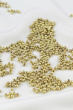 Gold CCB Kaplama 4 mm Plastik İnci Boncuk Aksesuar Malzemesi (25 Gr)