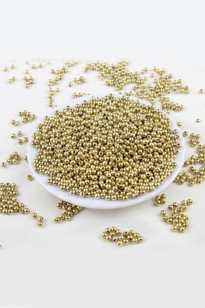 Gold CCB Kaplama 4 mm Plastik İnci Boncuk Aksesuar Malzemesi (25 Gr)