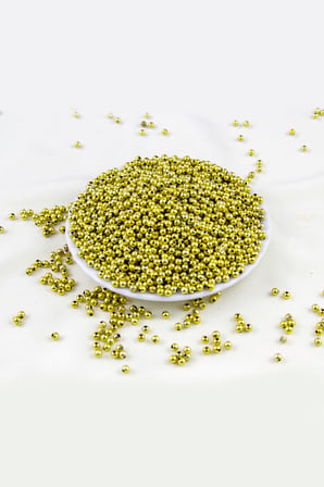 4 mm Gold Plastik İnci Boncuk Aksesuar Malzemesi (25 Gr)