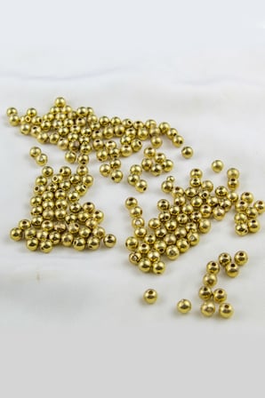 6 mm Gold Ton Kaplama CCB Plastik İnci Boncuk Aksesuar Malzemesi (25 Gr)