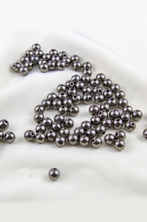 8 mm Antrasit Kaplama CCB Plastik İnci Boncuk Aksesuar Malzemesi (25 Gr)
