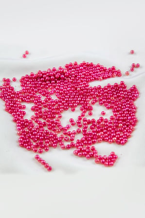 4 mm Pembemsi Plastik İnci Boncuk Aksesuar Takı Malzemesi (25 Gr)