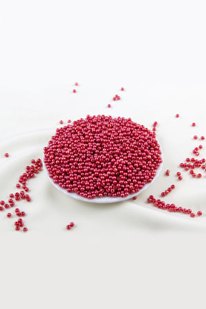 4 mm Mat Bordo Kırmızı Plastik İnci Boncuk Aksesuar Takı Malzemesi (25 Gr)
