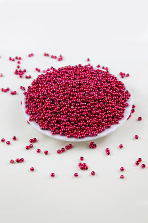 4 mm Metalik Pembe Plastik İnci Boncuk Aksesuar Takı Malzemesi (25 Gr)