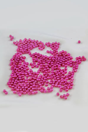 4 mm 2 Renk Pembe Plastik İnci Boncuk Aksesuar Takı Malzemesi (25 Gr)
