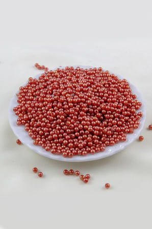4 mm Turuncu Plastik İnci Boncuk Aksesuar Takı Malzemesi (25 Gr)