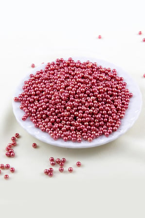 4 mm Pastel Turuncu Plastik İnci Boncuk Aksesuar Takı Malzemesi (25 Gr)