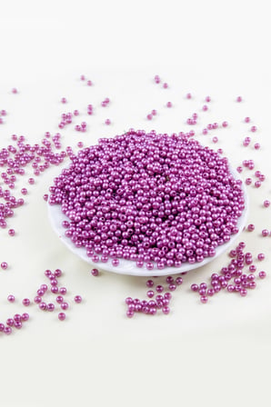 4 mm Parlak Fuşya Tonu Plastik İnci Boncuk Aksesuar Takı Malzemesi (25 Gr)