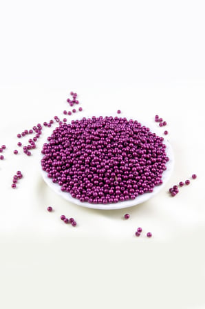 4 mm Koyumsu Mor Plastik İnci Boncuk Aksesuar Takı Malzemesi (25 Gr)