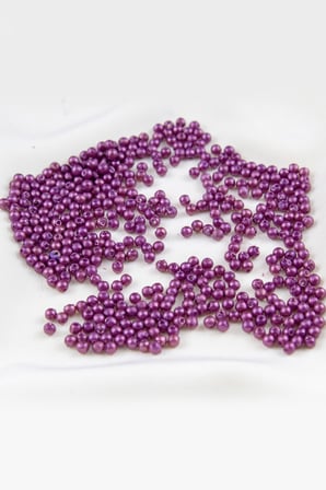 4 mm Bordomsu Koyu Mor Plastik İnci Boncuk Aksesuar Takı Malzemesi (25 Gr)