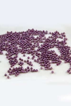 4 mm Kahverengimsi Mor Plastik İnci Boncuk Aksesuar Takı Malzemesi (25 Gr)