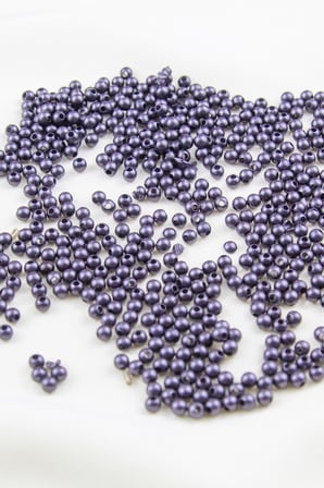 4 mm Mat Siyah Tonu Plastik İnci Boncuk Aksesuar Takı Malzemesi (25 Gr)