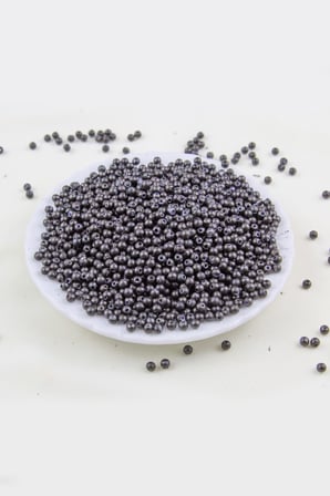 4 mm Mat Siyah1 Plastik İnci Boncuk Aksesuar Takı Malzemesi (25 Gr)
