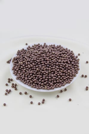 4 mm Güzel Kahve Plastik İnci Boncuk Aksesuar Takı Malzemesi (25 Gr)