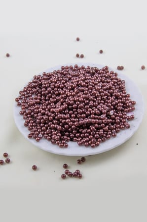 4 mm Canlı Kahve Plastik İnci Boncuk Aksesuar Takı Malzemesi (25 Gr)