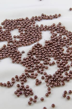 4 mm Bronz Plastik İnci Boncuk Aksesuar Takı Malzemesi (25 Gr)