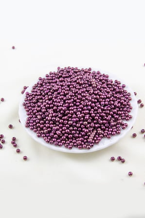 4 mm Kızıl Kahve Plastik İnci Boncuk Aksesuar Takı Malzemesi (25 Gr)