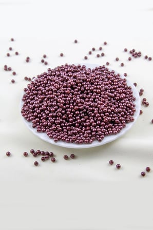 4 mm Kızıl Kahve Koyu Tonu Plastik İnci Boncuk Aksesuar Takı Malzemesi (25 Gr)