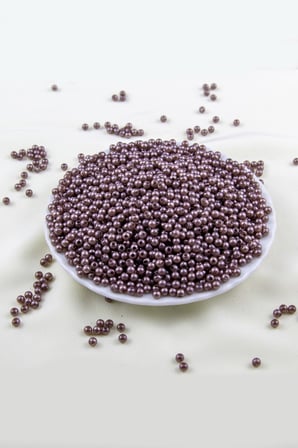 4 mm Çift Renk Karışık Açık Bronz Tonu Plastik İnci Boncuk (25 Gr)
