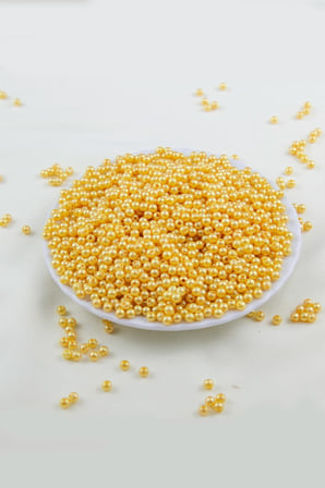 4 mm Kavuniçi Rengi Tonu Plastik İnci Boncuk Aksesuar Takı Malzemesi (25 Gr)